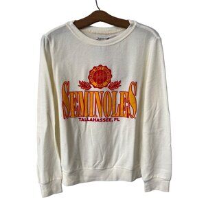 Blue 84 Florida State University Seminoles Pullover Sweatshirt Women M Ivory NEW